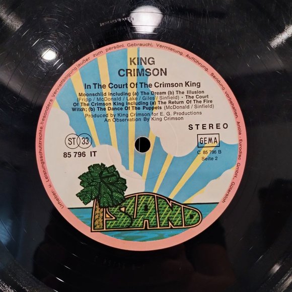 King Crimson In The Court of The Crimson King 85796 IT Vinyl Record 1972 - Picture 6 of 7